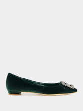Green Velvet Hangisi Flats