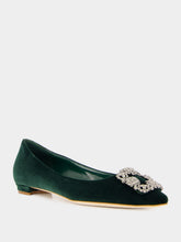 Green Velvet Hangisi Flats