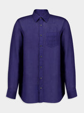 120% Lino Blue Linen Shirt
