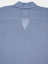 120% Lino Linen Button-Down Light Blue Shirt