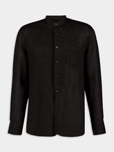 120% Lino Classic Black Linen Shirt