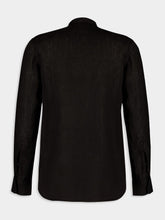 120% Lino Classic Black Linen Shirt