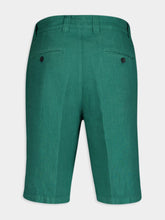 120% Lino Emerald Linen Bermuda Shorts