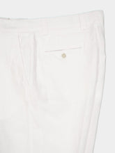 120% Lino White Linen Bermuda Shorts