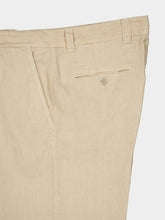 120% Lino Beige Linen Bermuda Shorts
