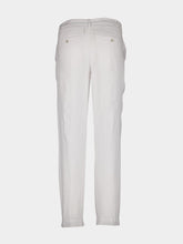 120% Lino White Linen Trousers