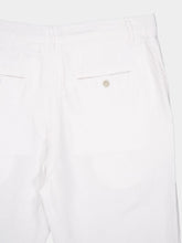 120% Lino White Linen Trousers