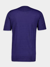 120% Lino Ink Fade Blue Linen T-Shirt