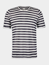 120% Lino Nautical Stripe Linen T-Shirt