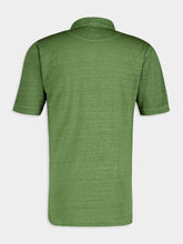 120% Lino Green Linen Polo Shirt