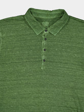 120% Lino Green Linen Polo Shirt