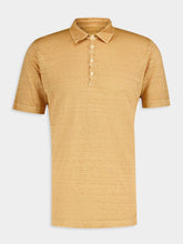 120% Lino Ochre Linen Polo Shirt