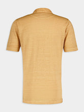 120% Lino Ochre Linen Polo Shirt