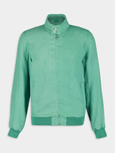 120% Lino Mint Linen Bomber Jacket