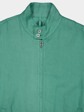 120% Lino Mint Linen Bomber Jacket