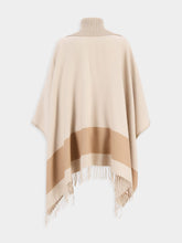 Ferragamo Camel Fringed Wool Cape