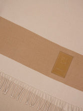 Ferragamo Camel Fringed Wool Cape