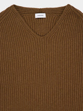 Ferragamo Tobacco Ribbed Cashmere Knit Cape