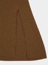 Ferragamo Tobacco Ribbed Cashmere Knit Cape
