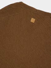 Ferragamo Tobacco Ribbed Cashmere Knit Cape