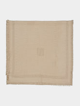 Ferragamo Stone Gancini Jacquard Wool Silk Scarf