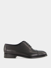 Manolo Blahnik Witney Black Leather Brogue Oxfords