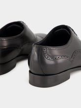 Manolo Blahnik Witney Black Leather Brogue Oxfords