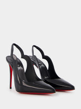 Christian Louboutin Black Hot Chick Sling 100 mm Leather Pumps