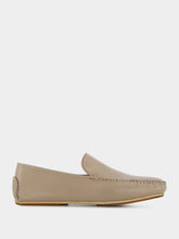 Manolo Blahnik Mayfair Beige Leather Loafers