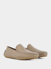 Manolo Blahnik Mayfair Beige Leather Loafers