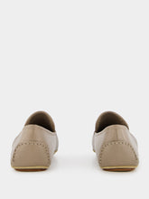 Manolo Blahnik Mayfair Beige Leather Loafers
