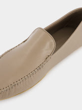 Manolo Blahnik Mayfair Beige Leather Loafers