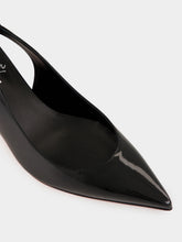 Christian Louboutin Black Hot Chick Sling 70 Patent Leather Pumps