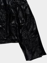 Courrèges Black Cropped Vinyl Puffer Jacket