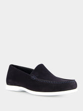 Manolo Blahnik Monaco Navy Suede Boat Shoes