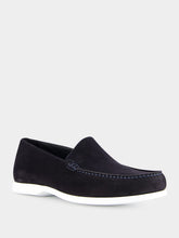 Manolo Blahnik Monaco Navy Suede Boat Shoes