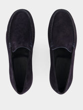 Manolo Blahnik Monaco Navy Suede Boat Shoes