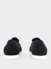 Manolo Blahnik Monaco Navy Suede Boat Shoes