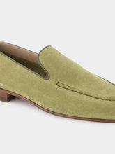 Manolo Blahnik Truro Khaki Suede Loafers