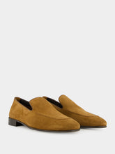Manolo Blahnik Truro Brown Suede Apron Loafers