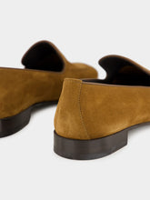 Manolo Blahnik Truro Brown Suede Apron Loafers