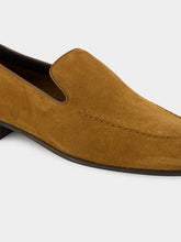 Manolo Blahnik Truro Brown Suede Apron Loafers