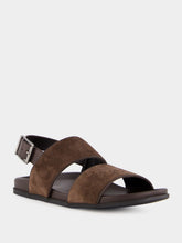 Manolo Blahnik Brown Golby Suede Sandals