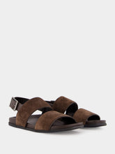 Manolo Blahnik Brown Golby Suede Sandals