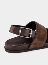 Manolo Blahnik Brown Golby Suede Sandals