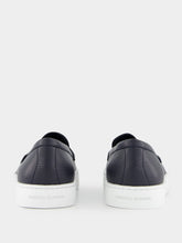 Manolo Blahnik Ellis Navy Calf Leather Slip-On Loafers