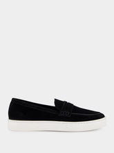 Manolo Blahnik Black Suede Slip-On Loafers