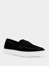 Manolo Blahnik Black Suede Slip-On Loafers