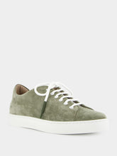 Manolo Blahnik Semanado Khaki Suede Lace-Up Sneakers