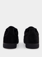 Christian Louboutin Black and Light Gold Louis Junior Spikes Sneakers